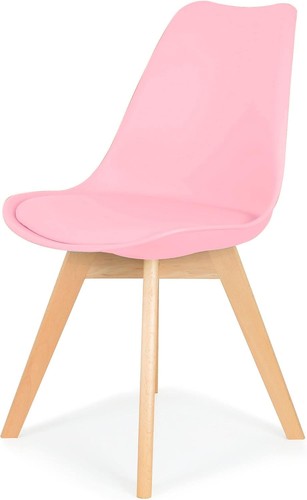 Chic pink cushion dining chair - dining,