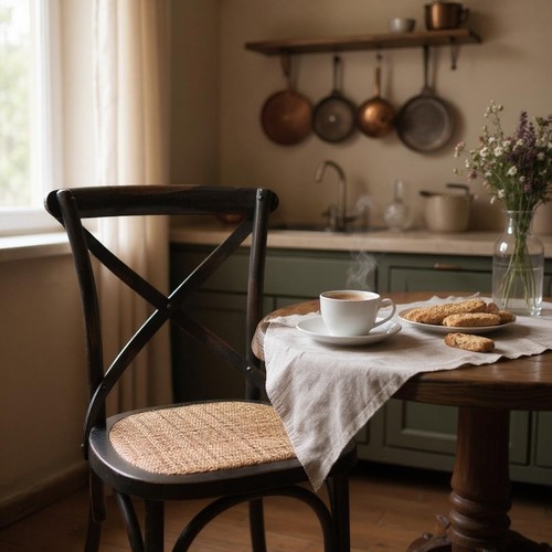 Black cross back - cross, chair