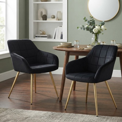 Modern velvet dining chairs - dining,