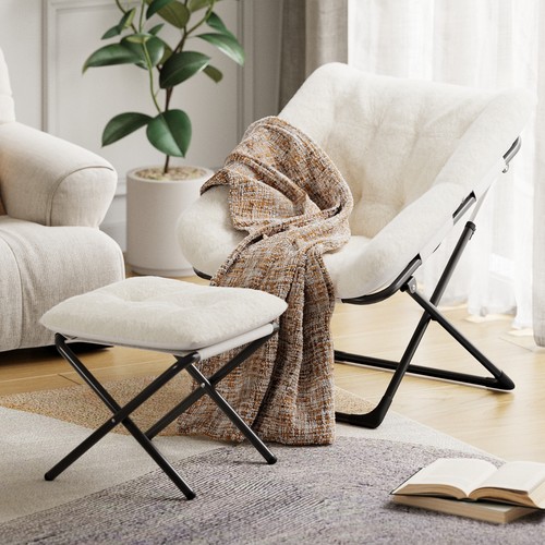 Oversized folding saucer chair - saucer,