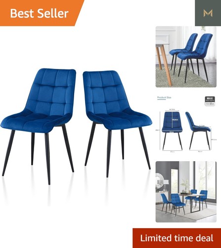 Stylish blue velvet lounge - blue,