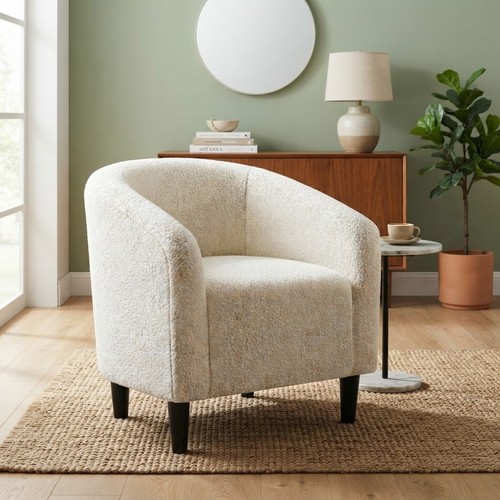 Modern ivory tub chair cozy - modern,