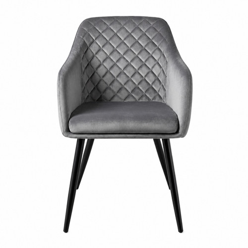 Grey velvet accent chair - grey,