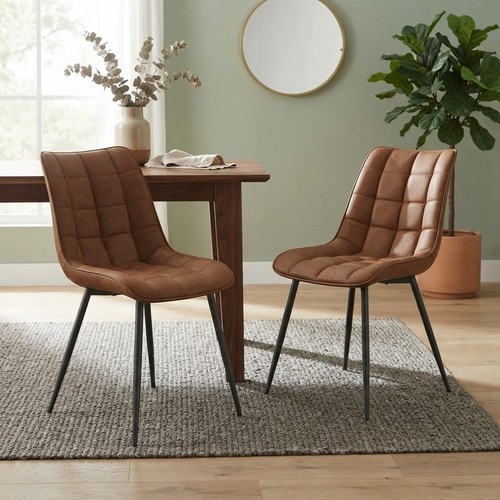 Stylish faux leather dining - faux,