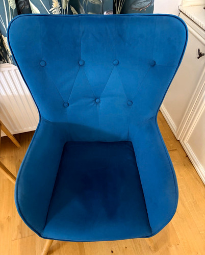 Birlea blue upholstered accent - birlea,