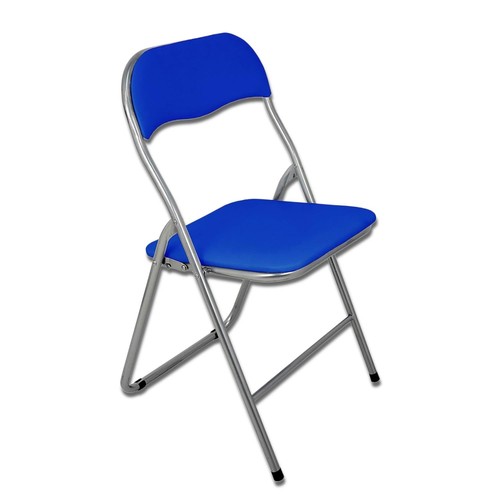 Blue folding chair durable - chair,