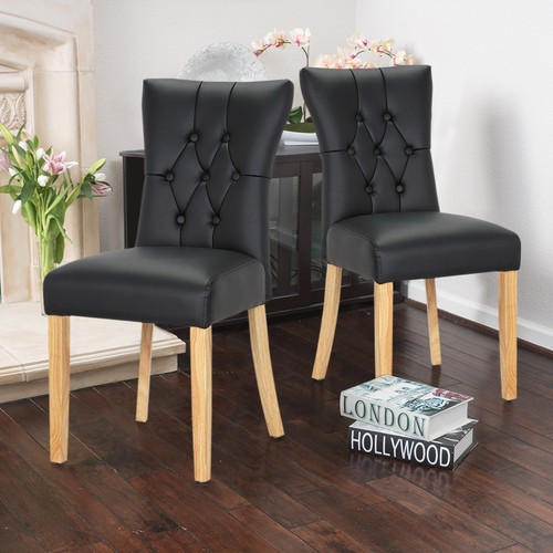 Black dining chairs - black, with