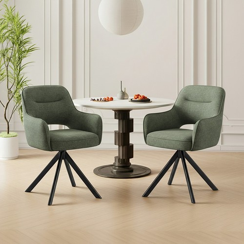 Set swivel upholstered - of,